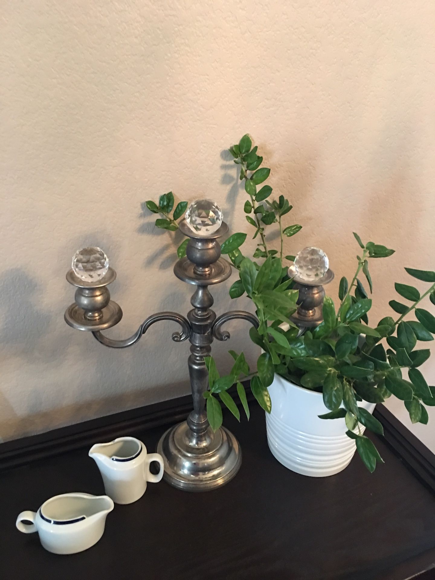 Gorgeous Elegant Vintage Silver Plated Three-Arm Candelabra