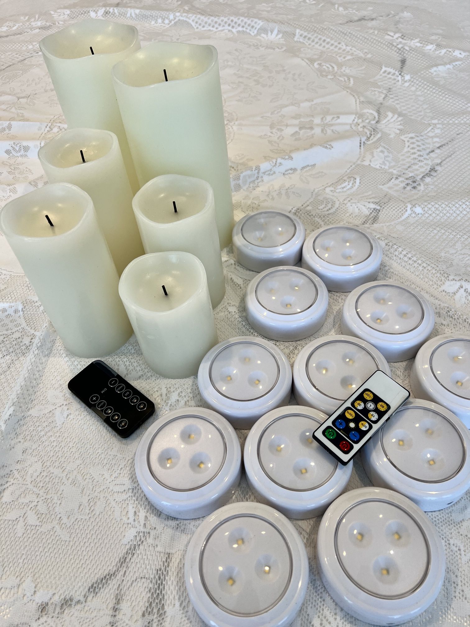 Remote Controlled Puck Lights and Candles