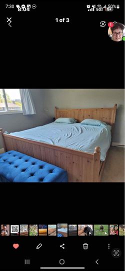IKEA king bed frame (like new) 4 drawers