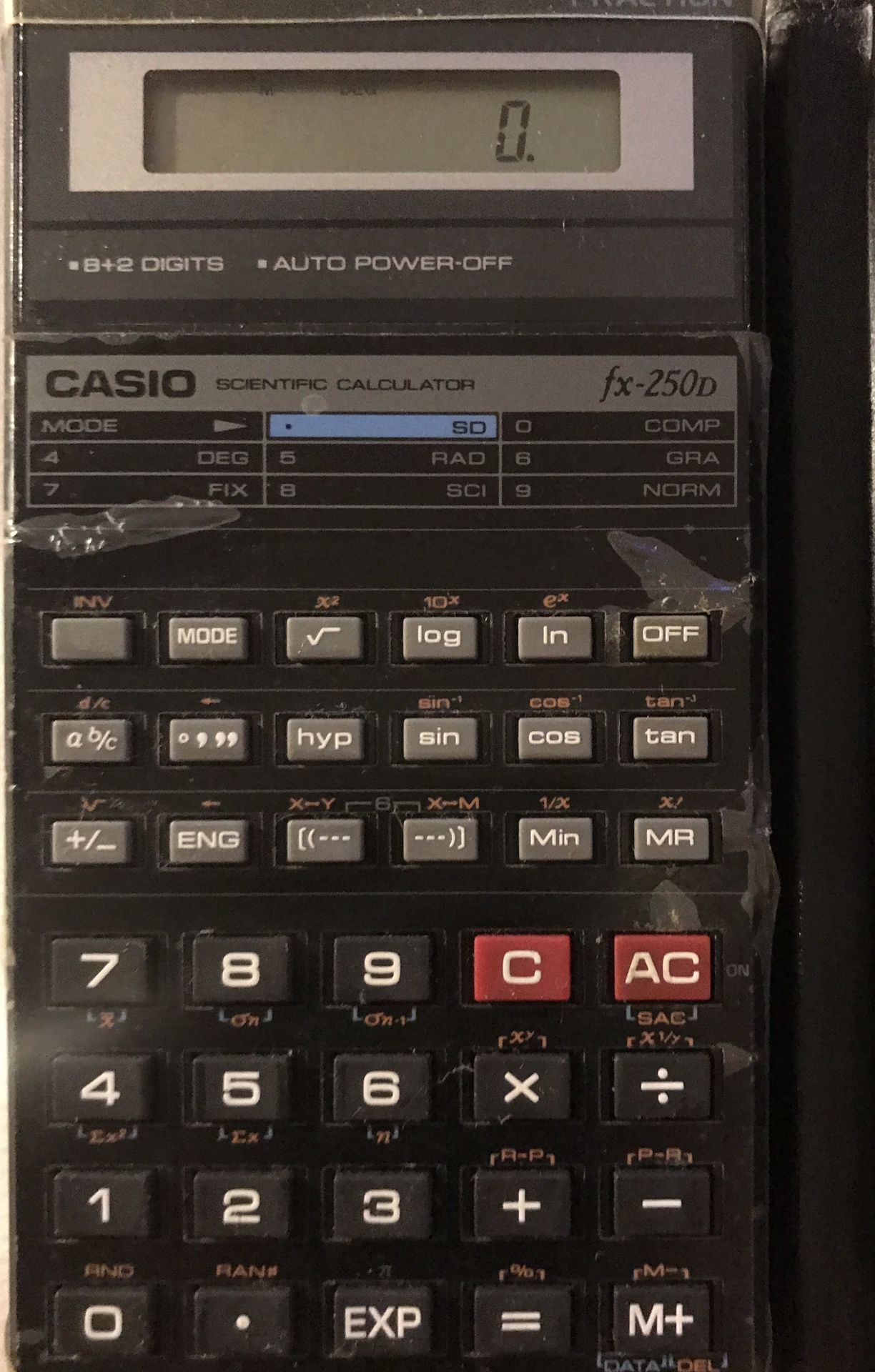 Casio Fx-250d student scientific calculator kept mint with original packaging