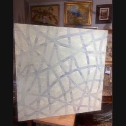 Vintage Oil On Canvas Signed 48 By 48 