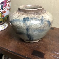 Antique Speckled and Blue Vessel mid 19th C