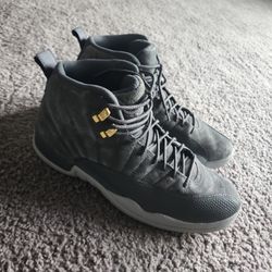 Size 11 Mens Suede Dark Grey Jordan 12s