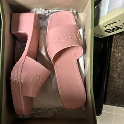Gucci pink Rubber “Sandals”