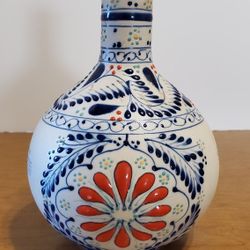 Hand Painted Decorative Empty Grand Mayan Bottle