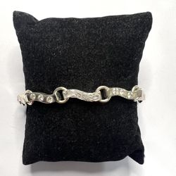 925 sterling silver link bracelet  size 7” l new