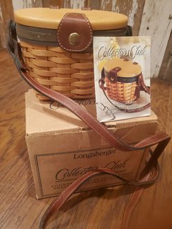 Unused Longaberger Collectors Club Edition Country Estates Coll Small Saddlebrook Basket 15679 Thumbnail