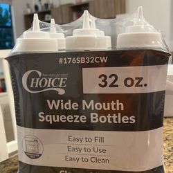 Wide Mouth Squeeze Bottles 32 Oz