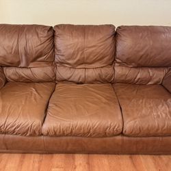 Italian Leather Sofa (9ft)