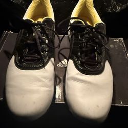 Adidas golf cleets  11.5 used on the driving range only - wbox