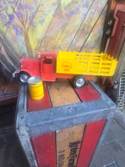 Vintage Shell Oil Toy Stake Truck