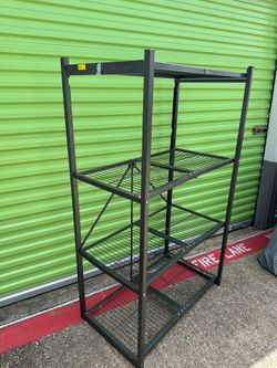 3-Tier Foldable Storage Shelves, Heavy Duty  Shelf Rack