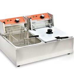 Commercial Deep Fryer with Basket 6-12L Capacity