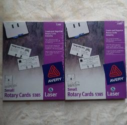 Avery Laser Small Rotary Cards NEW NOS 5385