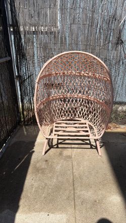Pink egg chair