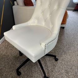 Leather White Chair 