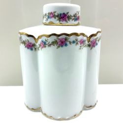 Haviland & Co Limoges Fluted Porcelain Jar