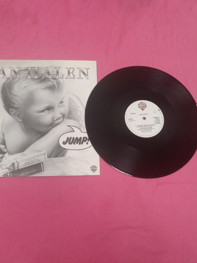 Vintage Old UK Imported 1983 VAN HALEN - Jump 45 RPM 12" Vinyl Record 