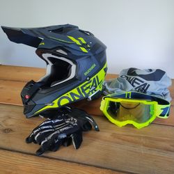NEW O'NEAL Helmet+Cardo Packtalk Slim+ Goggles Offroad Helmet