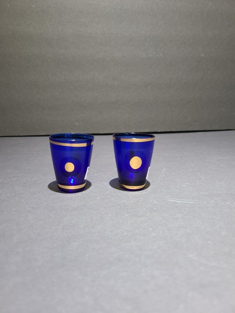 Bohemian Blue Shot Glasses
