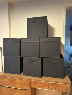 Ikea drona black storage box, lot of 7 - kallax cube organizer