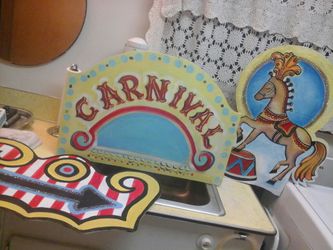 Carnival party decorations and games