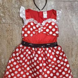 GIRLS SZ 14/16 MINNIE MOUSE COSTUME WITH BLING EARS 