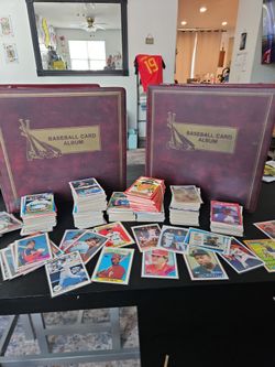 Sports cards binders and cards