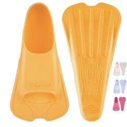 Swim Training Fins Soft Silicone Lap Swimming Short Floating Flippers with Mesh Bag for Kids Adult Men Women  Mens Size 5.5 - 7 Women Size 6.5 - 8