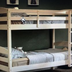 White -washed bunkbed