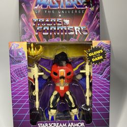 Masters Of The Universe Origins & Transformers Starscream Armor Scare Glow Action Figure Brand New and Sealed
