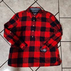 Tommy Hilfiger Plaid Flannel Shirt - Size XL in kids
