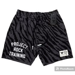 Under Armour Shorts Men Medium Project Rock Rival Fleece Print Black 1377445-001