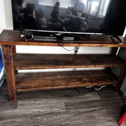 Solid Wood Entertainment Center Table