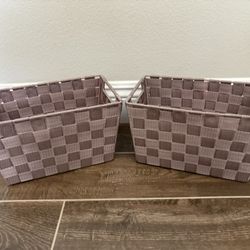 Lot of 2 Woven Baskets
