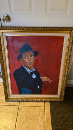 37” by 30 3/4” frank sinatra painting