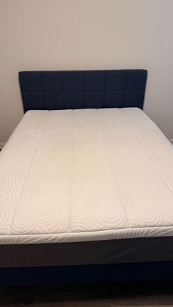 Queen bed frame and mattress