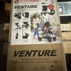 Baby Trend Venture 4-Wheel Stroller Travel System - Desert Grey - Grey