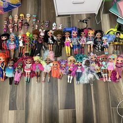 LOL OMG Doll Collection + 2 Dollhouses + 60 + Dolls + Car + Accessories- Huge Bundle