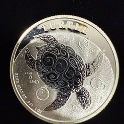 2021 Niue $2 Hawksbill Turtle Fine Silver 1 oz COIN