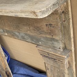 Antique Wood Fireplace Mantle
