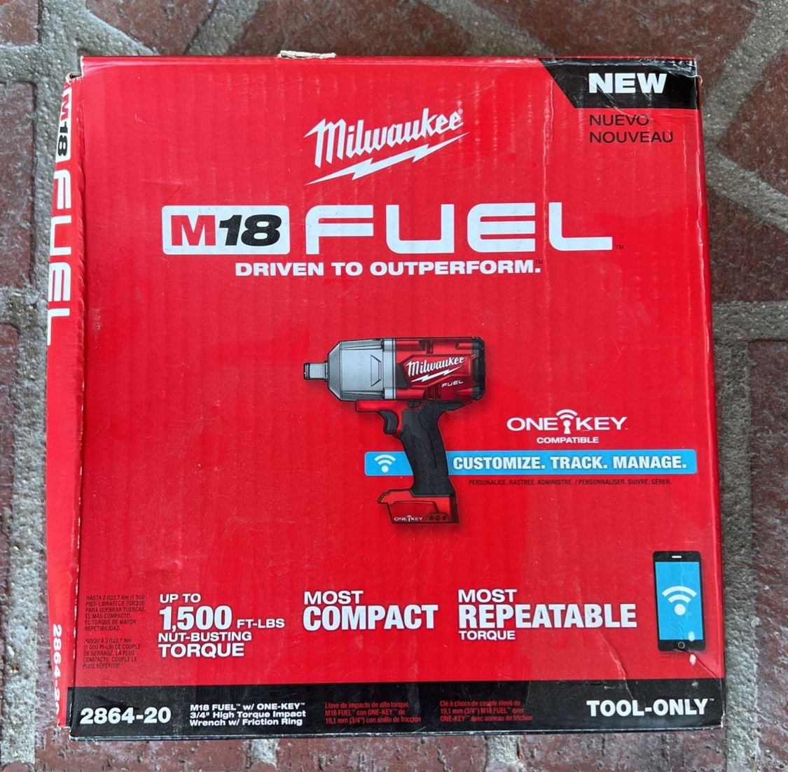 Milwaukee M18 FUEL ONE-KEY 18V Lithium-Ion Brushless Cordless 3/4 in. Impact Wrench with Friction Ring (Tool-Only