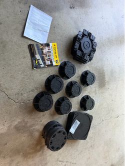 Unused Bison Level.Up Adjustable Deck Pedestal Supports (7) with Accessories