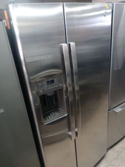 GE stainless steel side by side refrigerator - Free delivery