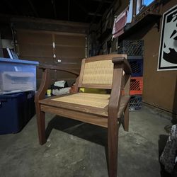 MCM Wood And Cane Chair