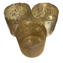 Set Of 3 Large Candle Holders/ Vases 