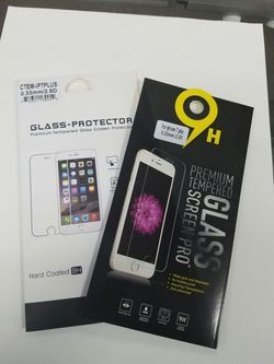 Glass screen protectors for iPhone 6 , 6S , 6 Plus , 7 and 7 Plus.