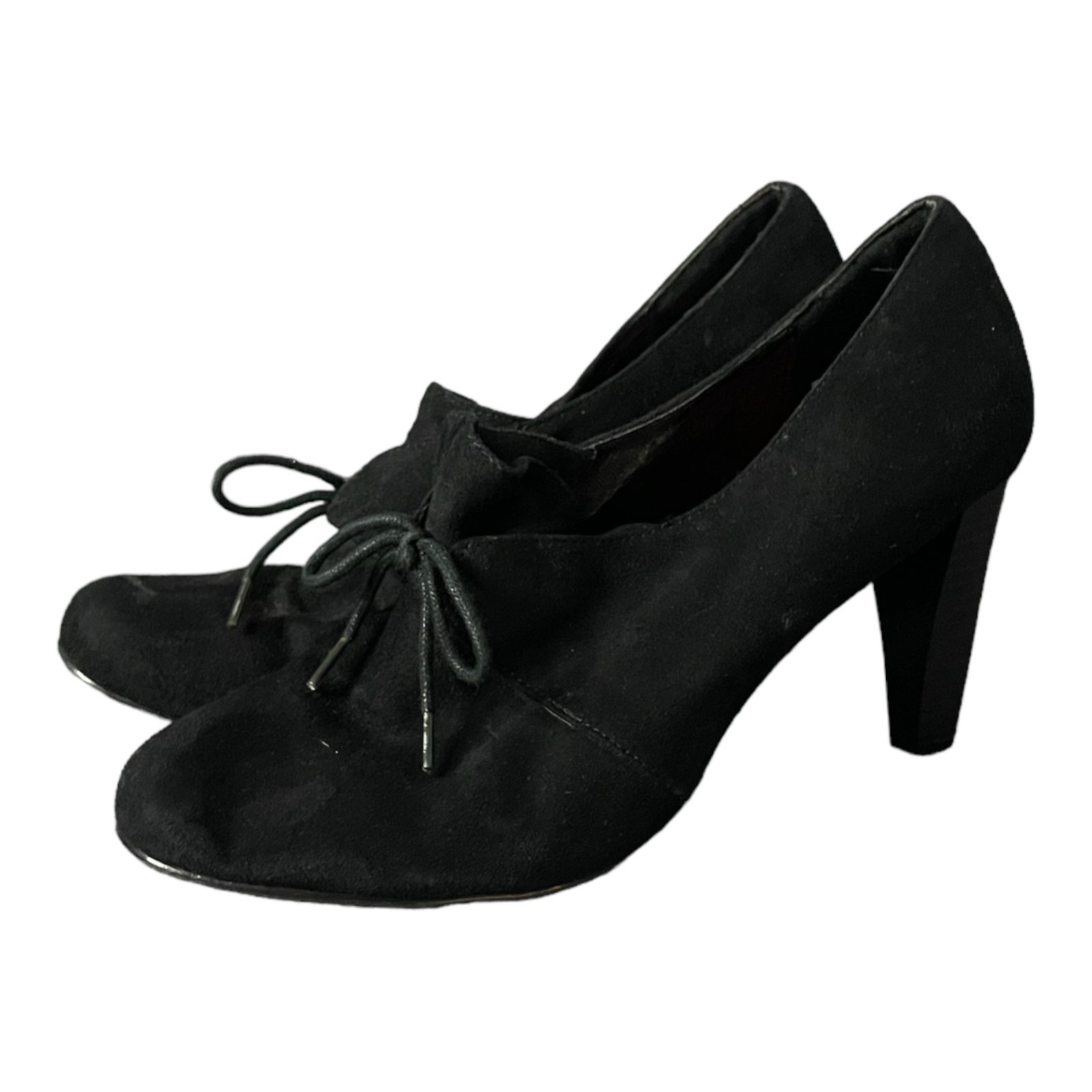  Ann Marino Women’s 9.5 Black Library Oxford 3.5” Heels 