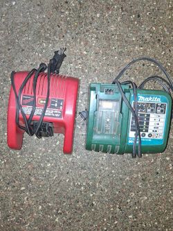 Makita charger milwaukee charger both in good condition