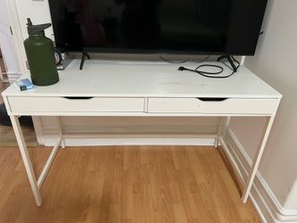 White Desk with Two Drawers